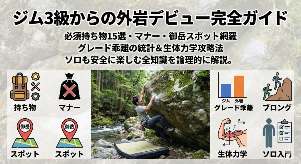ジム3級からのボルダリング外岩デビュー｜持ち物15選とマナー完全ガイド