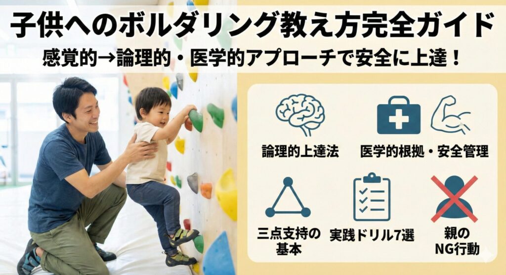 【子供のボルダリング】思考力を育む教え方｜遊びながら上達するコツ7選