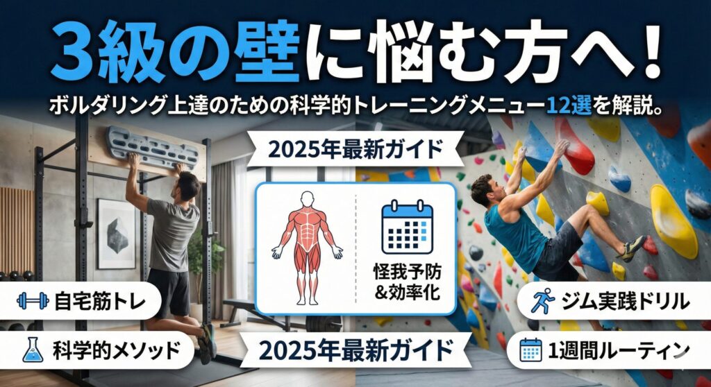 3級の壁突破！ボルダリングトレーニング科学的メニュー12選｜自宅＆ジム